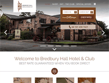 Tablet Screenshot of bredburyhall-hotel.com
